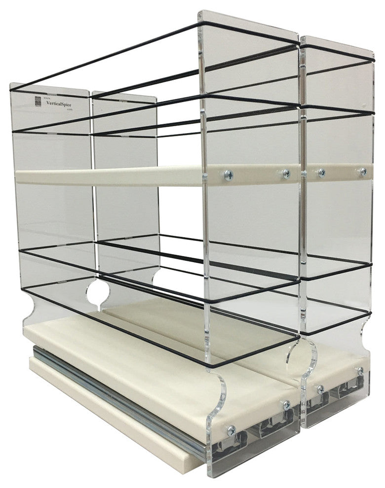 33x2x11 Spice Rack Drawer, Cream