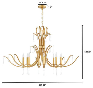 Quorum International 620-8 Majesty 8 Light 45"W Taper Candle - Matte Black