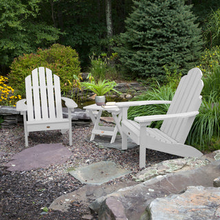 Westport 3-Piece Adirondack Chair and Side Table Set, White