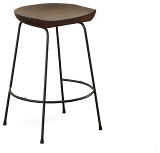 Diya Countoured Counter Stool Set of two, Chestnut/Black