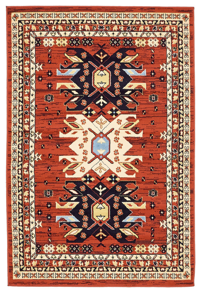 Unique Loom Terracotta Oasis Taftan 4'x6' Area Rug