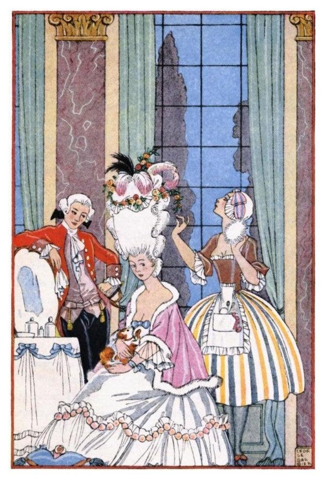 "France in the 18th Century" Digital Paper Print by Georges Barbier, 14"x20"