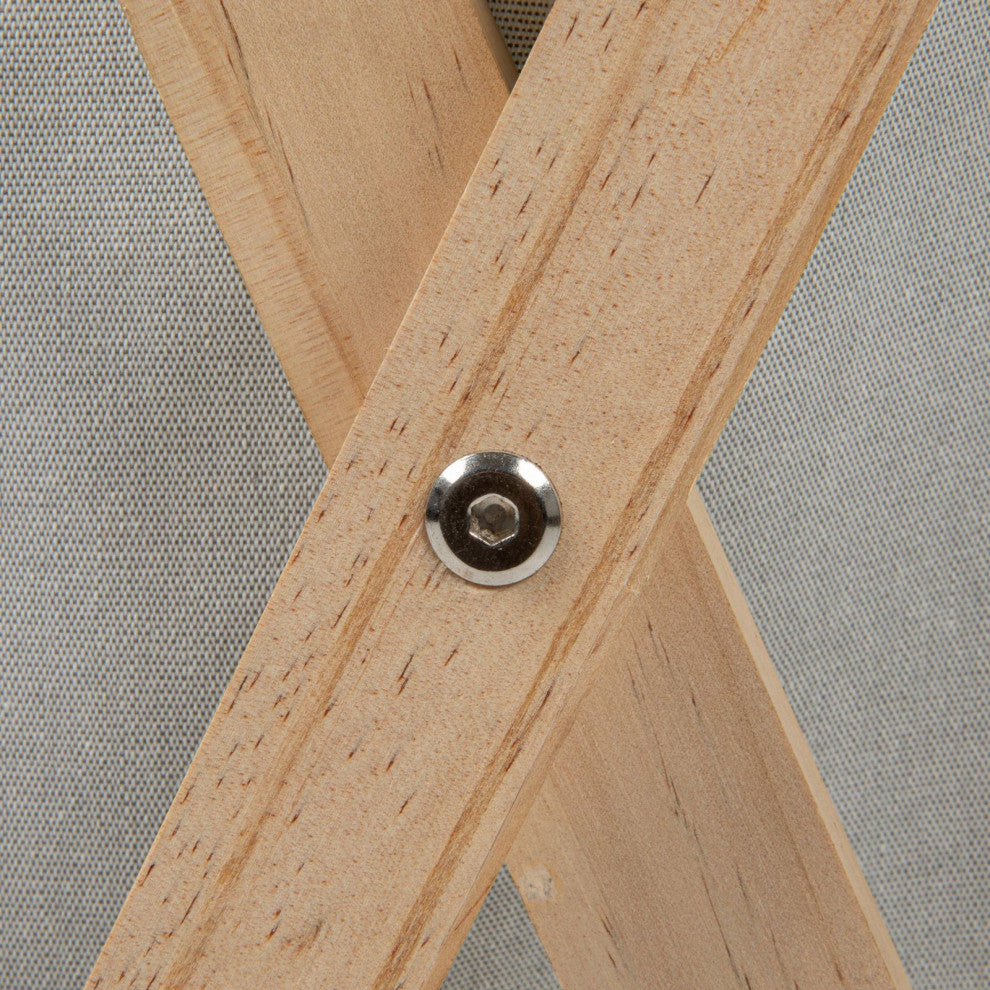 X-Frame Wood Laundry Hamper, Single