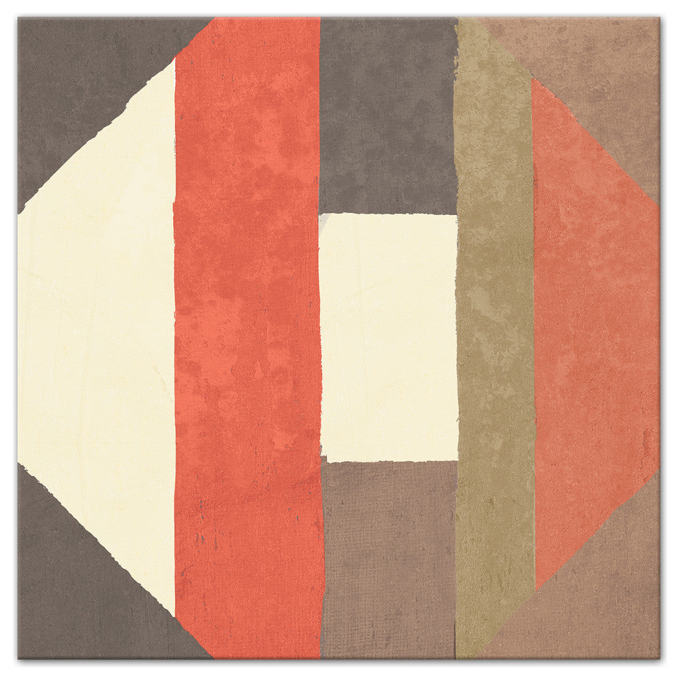 Pink Geometric Canvas Wall Art, 12x12
