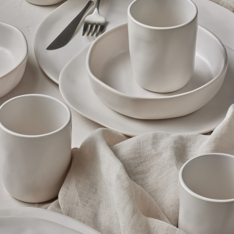 Stone by Mercer Project Hekonda Stoneware 32 Piece Dinnerware Set, Beige