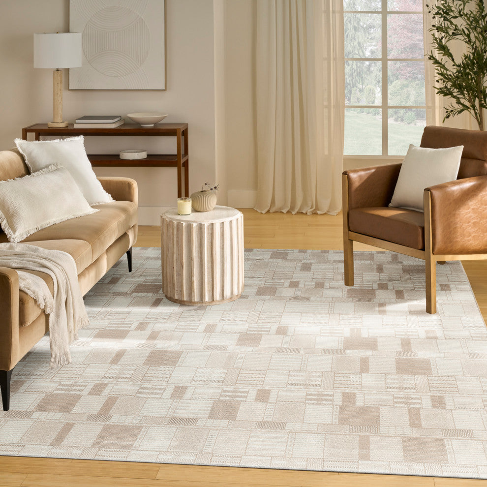 Nourison Nordic 8' x 10' Ivory Beige Modern Indoor Rug