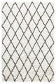 Classic Home Hawthorne Diamond Shag Ivory/Dark Brown 5x8 Rug