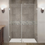 Aston Nautis Completely Frameless Hinged Shower Door, Chrome, 55"x72"