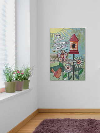 "Too Much Happy" Painting Print on Wrapped Canvas, 24"x36"