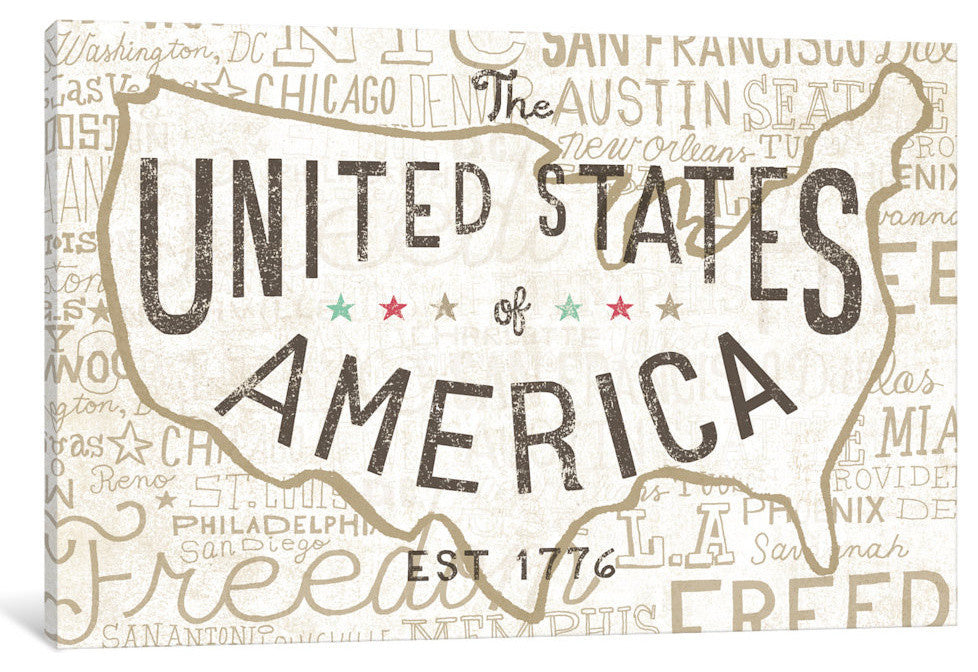"Road Trip USA" by Oliver Towne, 26x18x1.5