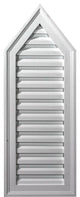 12"x24" Peaked Urethane Gable Vent Louver, Functional