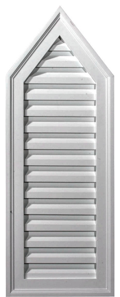 12"x24" Peaked Urethane Gable Vent Louver, Functional