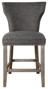 Uttermost Arnaud Charcoal Counter Stool