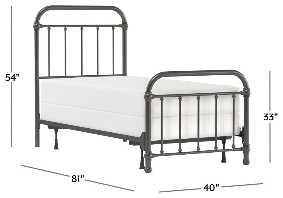 Hillsdale Kirkland Metal Twin Bed With Metal Frame