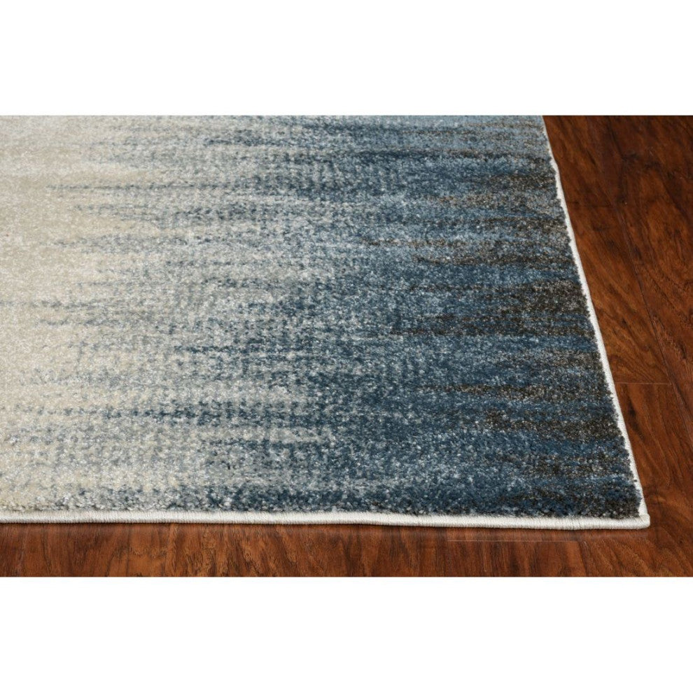 KAS Landscapes 5909 Ivory Blue Ombre Area Rug, 7'10"X 10'10"