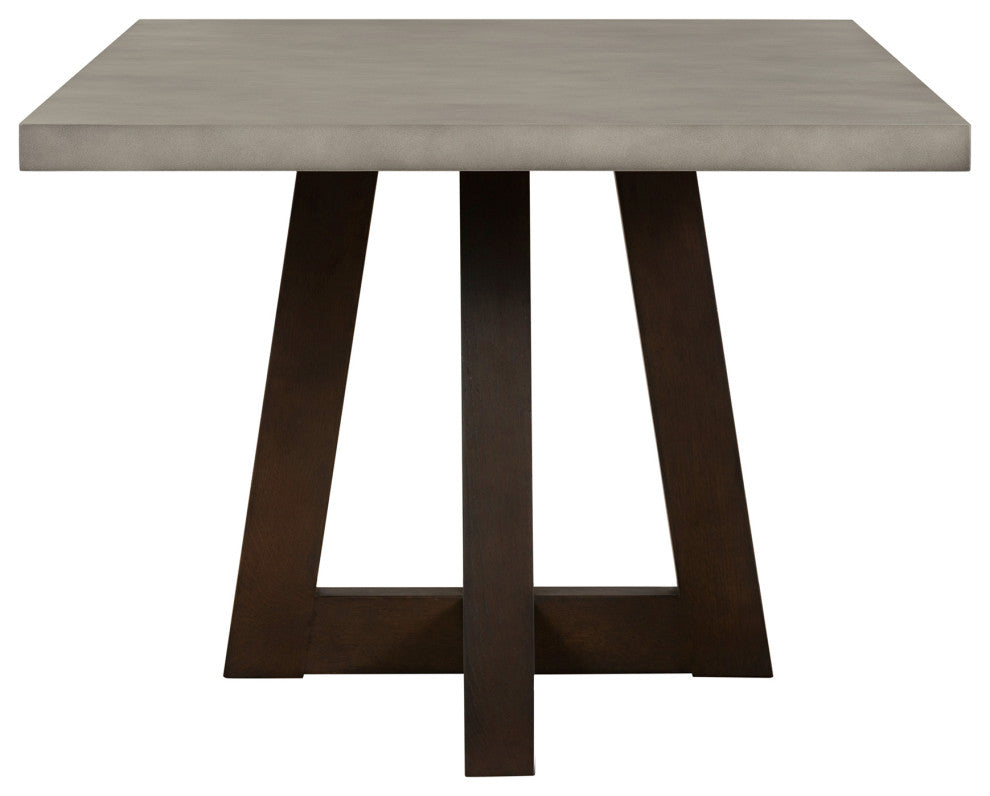 Elodie Gray Concrete and Dark Gray Oak Rectangle Dining Table