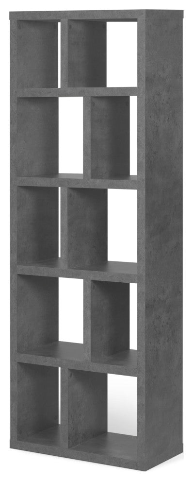 Berlin 5 Levels Bookcase, 70 cm., Concrete Look
