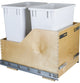 Preassembled 35-Quart Double Pullout Waste Container System