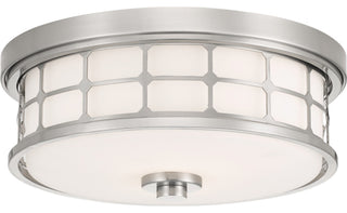 Quoizel QF3413BN Two Light Flush Mount, Brushed Nickel Finish