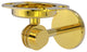 Satellite Orbit Two Toothbrush Holder With Dotted Accents, Polished Brass