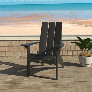 Corolla Comfort Height Adirondack Chair, Black Sand