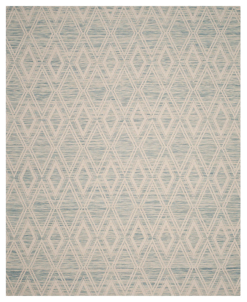 Safavieh Marbella Mrb312B Geometric Rug, Light Blue/Ivory, 6'x9'