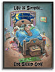Stupell Industries Life Is Simple Funny Golf Cartoon Sports Design, 24"x30"