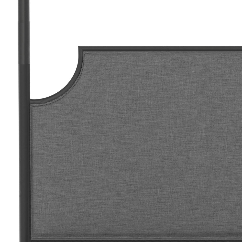Hillsdale McArthur Queen Metal and Upholstered Canopy Bed
