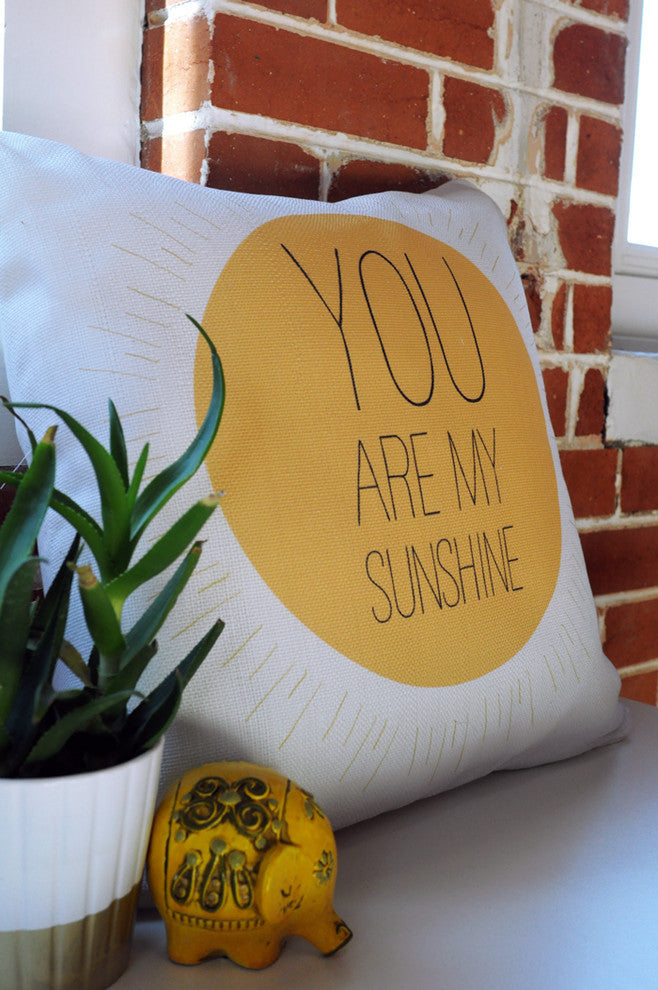 Allyson Johnson You Really Are My Sunshine Outdoor Throw Pillow, 16x16x4