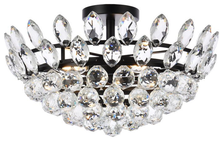 Eleana 18" Flush Mount, Black