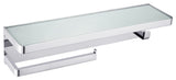 Bagno Bianca Glass Shelf, Towel Bar, Robe Hook, Chrome