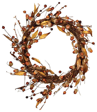 14" Acorn and Leaf Wreath