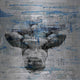 "Lingering Stare" Painting Print on Brushed Aluminum, 18"x18"