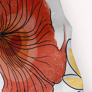 70"Wx73"L Lotokoi Shower Curtain, Orange