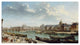 "A View of Paris with the Ile de la Cite" Paper Art, 42"x24"