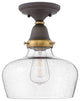 Hinkley Academy Small School House Glass Flush Mount, Oil Rubbed Bronze