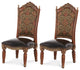 Villa Valencia Dining Side Chair, Set of 2, Classic Chestnut