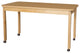 Mobile Rectangle High Pressure Laminate Table with Hardwood Legs, 29"