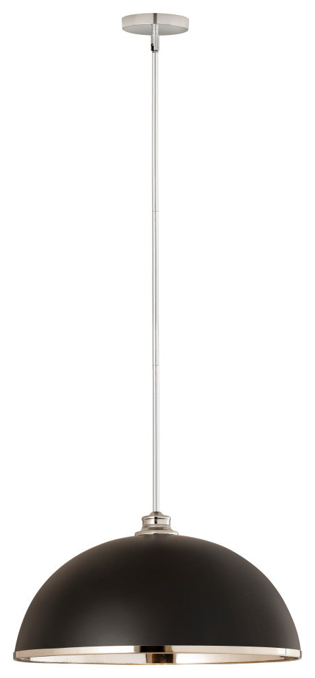 Zlite 1004P20-MB-CH 1-Light Pendant, Matte Black
