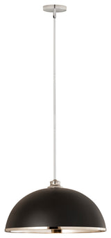 Zlite 1004P20-MB-CH 1-Light Pendant, Matte Black