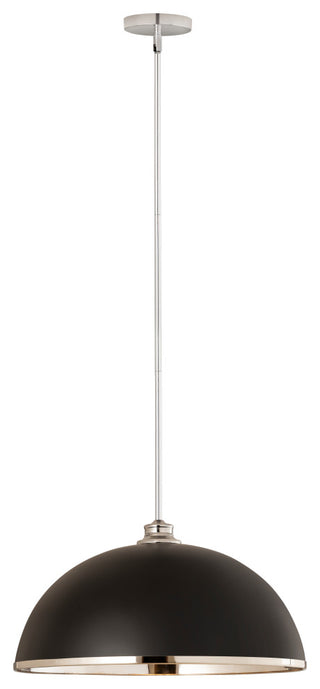 Zlite 1004P20-MB-CH 1-Light Pendant, Matte Black