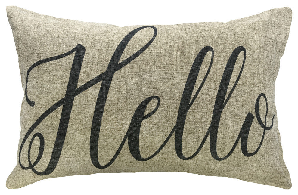 Hello Linen Pillow