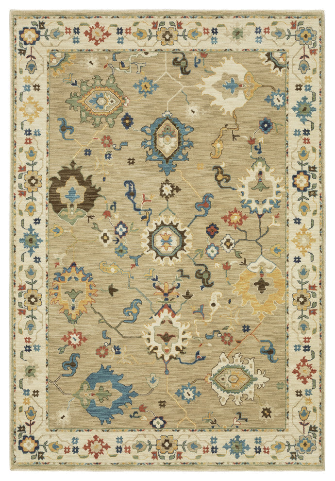 Fabienne Persian Floral Indoor Beige/Multi Area Rug, 7'10"x10'10"