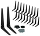 Nuk3y L Shape Heavy Duty Shelf Bracket with Screws, 20 Pack (8" x 10", Black)