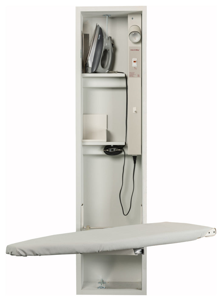 Universal Design Adjustable Swivel Electric Ironing Center, No Door
