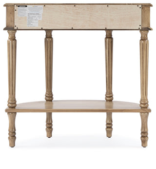 Mozart Hand-Painted Demilune Console Table, Tuscan Cream, Antique Beige