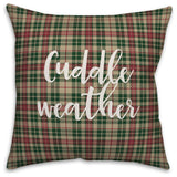 Cuddle Weather, Tartan Plaid 18x18 Throw Pillow