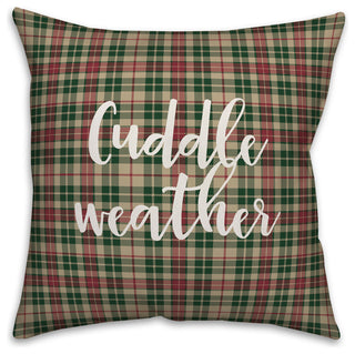 Cuddle Weather, Tartan Plaid 18x18 Throw Pillow