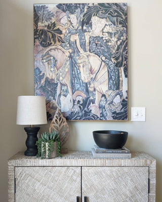 Lifestyle photo with decor highlighting cabinet placement