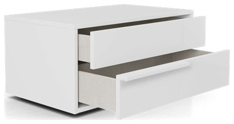 Harrow Nightstand Glossy White / Right-Facing